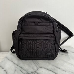 Lug Black Quilted Mini Backpack